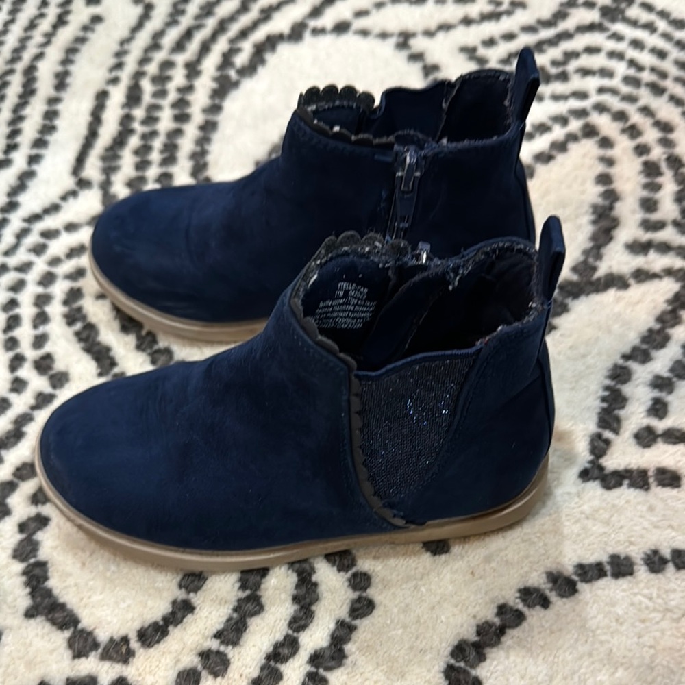 Navy Blue Ankle Boots